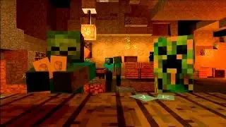 Minecraft приколы №10 (Ночная жизнь монстров)