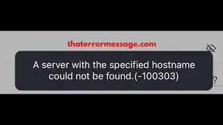 A server with the specified hostname could not be found. (-100303) (BitMart)