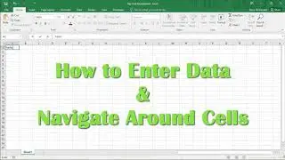 How to entering data and navigating around the cells in excel?