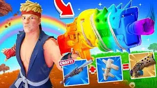 EXTREME Rainbow Gun CRAFTING Challenge! - Fortnite