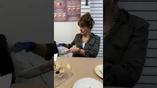 Transferencia en loza con fondo pintado