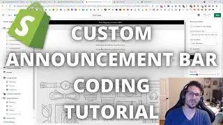 Customizable Announcement Bar - Part 1 - Shopify Coding Tutorial