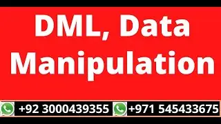 11.Data Manipulation Language(DML)