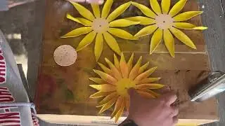 Crafting for Mother's Day: Leather Sunflowers