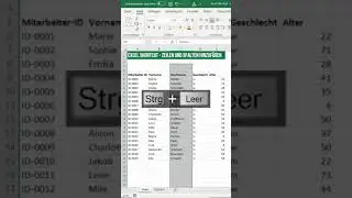 Excel Shortcuts - 0015 - Zeilen und Spalten hinzufügen #Shorts