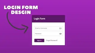 Awesome Login Form Using HTML CSS & Javascriptt