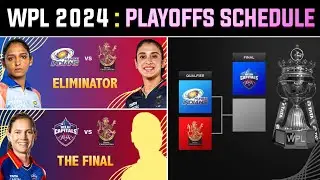 WPL 2024 Playoffs Schedule & Time Table || MI vs RCB || DC vs RCB Final?