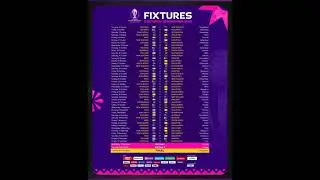 Icc Odi World Cup 2023 Schedule | Odi World Cup 2023 all Matches Full Schedule 