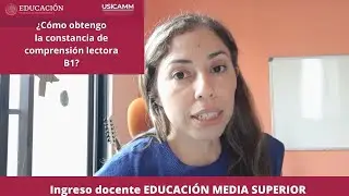 Ingreso SEP 2023 EMS | Constancia de comprensión lectora B1
