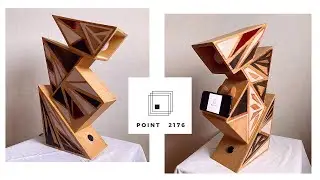 Необычная настольная лампа из фанеры и эпоксидной смолы/DIY plywood and epoxy table lamp