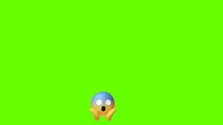 Face Screaming in Fear Emoji 😱 | Green Screen