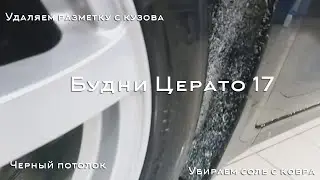 БЦ 17. Удаляем разметку с кузова, классная коробка для химии, убираем соль с ковра, черный потолок.