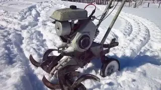Мотокультиватор Крот. Зимние испытания.