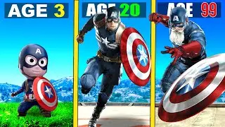 Surviving 99 YEARS As CAPTAIN AMERICA in GTA 5 (GTA 5 MODS)