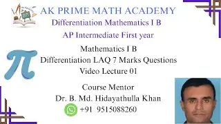 Differentiation 7 marks questions AP Intermediate First year Mathematics I B 