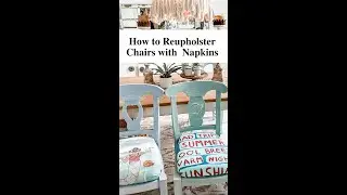 How to Reupholster a Chair Using Anthropologie Napkins (EASY DIY) #shorts