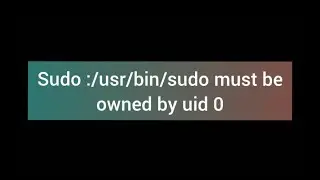 sudo: /usr/local/bin/sudo must be owned by uid 0 and have the setuid bit set | ubuntu