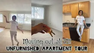 Unfurnished apartment tour || moving out at 18! 😊 #emptyapartmenttour #tour #2022