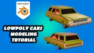 low poly car modeling tutorial in blender (car08)
