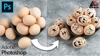 Photoshop tutorial: Cartoon face of an egg