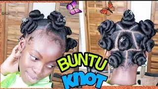 How To Bantu || Chinese Bumb Knots || on perm hair with braids|  beginner friendly |