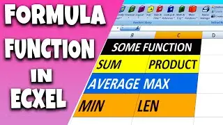 Formula /Function(Sum, Average, Product, Max, Min, Len)In Ms Excel  || Ms Excel  Main Function ? Hai