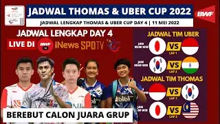 Jadwal Thomas Uber Cup 2022 Day 4: Tim Uber INA vs Jepang dan Tim Thomas INA vs Korea LIVE INEWS TV