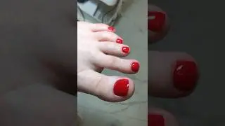 Red ❤️ #pedicure #nails #rednailpolish #педикюр #ногти #beforeandafter #гельлак