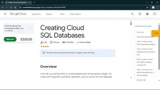 Creating Cloud SQL Databases | #qwiklabs | #coursera