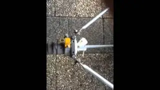 rotating laser pointer to check lnb  dish covering