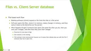 File vs. client-server architecture