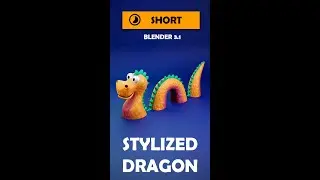 Blender 3.1 - Stylized Dragon Snake - Timelapse 