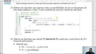 Algoritmos I  - Laço de repetição FOR na linguagem C