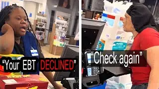 Woman SNAPS After EBT Card Declines At Checkout — Food Stamp Meltdowns