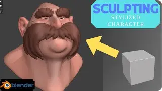 Blender Timelapse Stylized Character Sculpting #blender3d #sculpting #blendersculpting