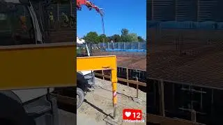 заливка перекрытия 160м3#работа в Польше #белорусы в Польше #монолит