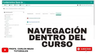 Navegación dentro del Curso Moodle