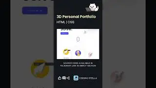 How to Create Personal Portfolio | 3d Portfolio | HTML CSS 