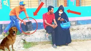 Fake Dog Prank On Cute Girls vs Man Scary Prank 2021