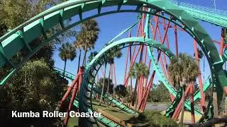 TOP 5 THRILL RIDES AT BUSCH GARDENS With On and Off Ride views - roller coasters!