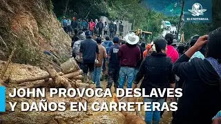 Oaxaca y Michoacán también sufren los estragos del huracán John, como Guerrero