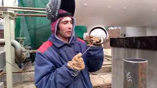 Welding of pipe ø159mm, yumarim.