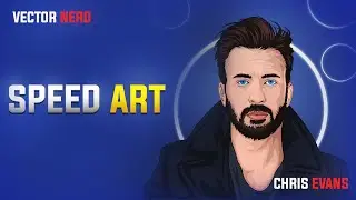 Chris Evans Vector portrait | Speed art | Adobe Illustrator | Cartoon art