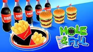 Hole and Fill: Collect Master! (Food Hoarding!) Gameplay | iOS, Android, Arcade Game