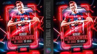 Football Edit Neon Glow Frame PicsArt - Como Fazer Flyer de Jogador Futebol pelo celular