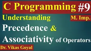 #9 Precedence and Associativity of Operators in C Language (with Notes) | C Programming | C Language