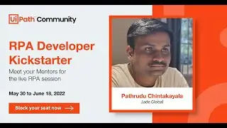 RPA Developer Kickstarter Day 8: PDF Automation and OCR in UiPath with Pathrudu Chintakayala