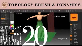 ZB_20 | Skirt forming with Topology brush and Dynamics simulation