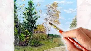 Рисуем простой летний пейзаж