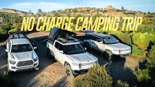 No Charging Adventure! Rivian R1S and R1T Camping and Off Roading in Big Bear CA